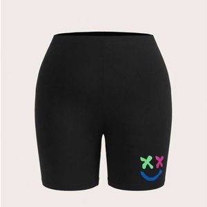 🆕 Alice Plus Cartoon Black Biker Shorts!!! Brand New!!! Plus Size 3X